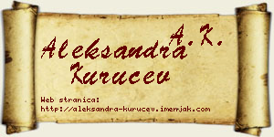 Aleksandra Kuručev vizit kartica